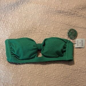 Shade & Shore Teal Textured Bikini Top
